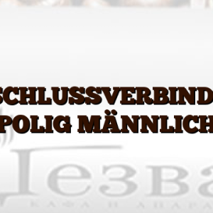 ANSCHLUSSVERBINDER 4 POLIG MÄNNLICH