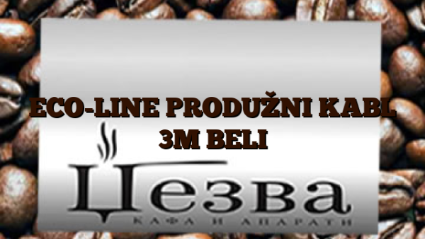 ECO-LINE  PRODUŽNI KABL 3M BELI