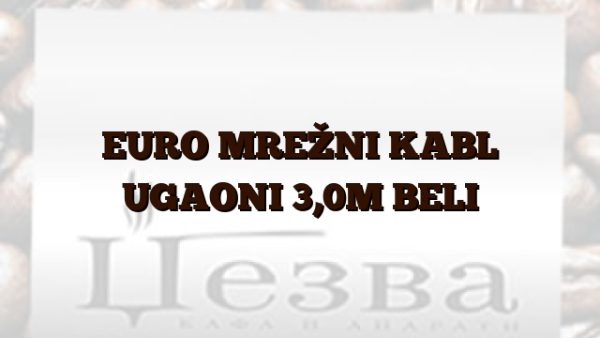EURO MREŽNI KABL UGAONI 3,0M BELI