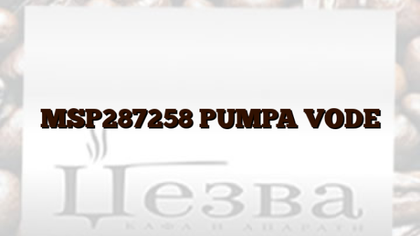 MSP287258 PUMPA VODE