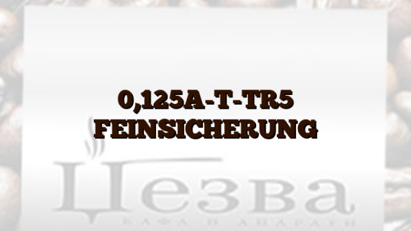0,125A-T-TR5 FEINSICHERUNG