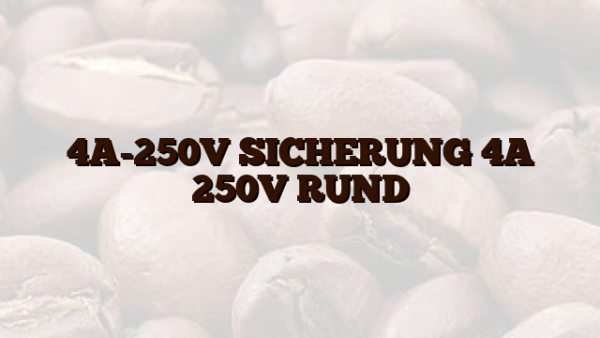 4A-250V  SICHERUNG 4A 250V RUND