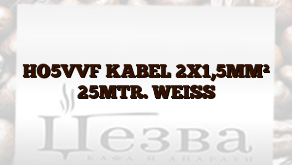 HO5VVF  KABEL 2X1,5MM² 25MTR. WEISS