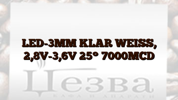 LED-3MM KLAR WEISS,  2,8V-3,6V 25° 7000MCD