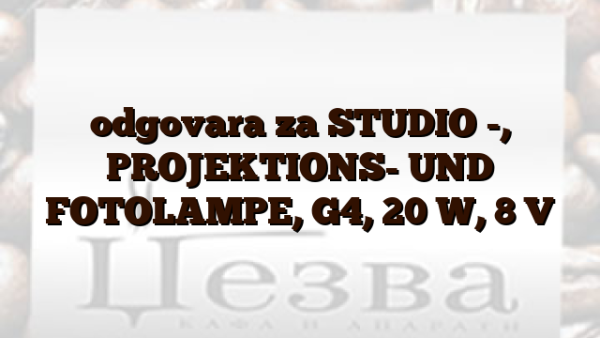 odgovara za STUDIO -,  PROJEKTIONS- UND FOTOLAMPE,  G4, 20 W,  8 V