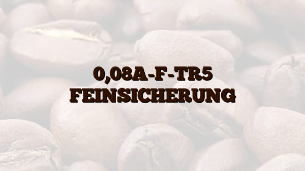 0,08A-F-TR5 FEINSICHERUNG