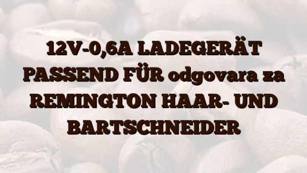 12V-0,6A  LADEGERÄT PASSEND FÜR odgovara za REMINGTON HAAR- UND BARTSCHNEIDER