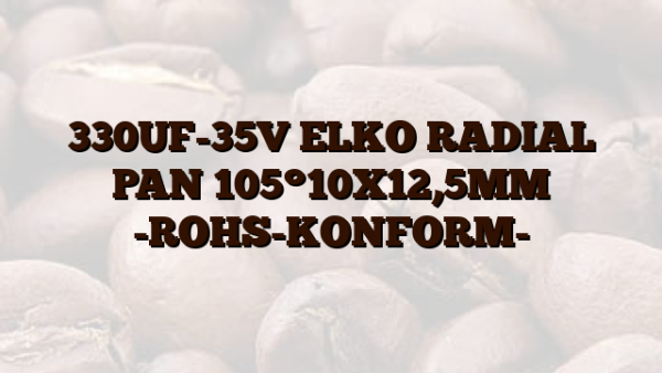330UF-35V  ELKO RADIAL PAN 105°10X12,5MM -ROHS-KONFORM-