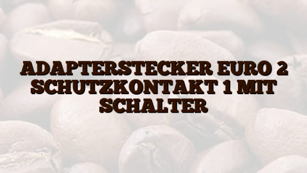 ADAPTERSTECKER EURO 2    SCHUTZKONTAKT 1 MIT SCHALTER
