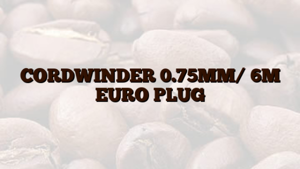 CORDWINDER 0.75MM/ 6M EURO PLUG