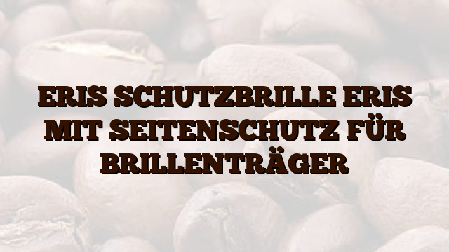 ERIS SCHUTZBRILLE ERIS MIT SEITENSCHUTZ FÜR BRILLENTRÄGER ERIS SCHUTZBRILLE ERIS MIT SEITENSCHUTZ FÜR BRILLENTRÄGER