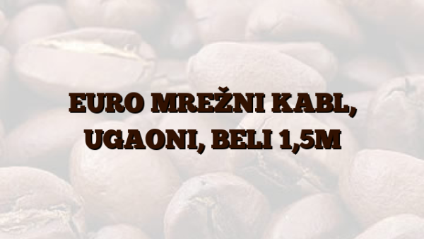 EURO MREŽNI KABL,  UGAONI,  BELI 1,5M