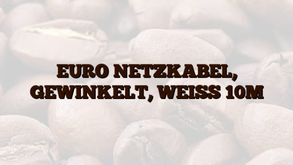 EURO NETZKABEL,  GEWINKELT,  WEISS 10M