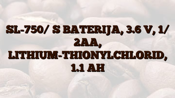 SL-750/ S  BATERIJA,  3.6 V,  1/ 2AA,  LITHIUM-THIONYLCHLORID,  1.1 AH
