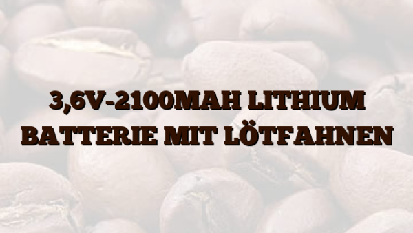 3,6V-2100MAH  LITHIUM BATTERIE MIT LÖTFAHNEN