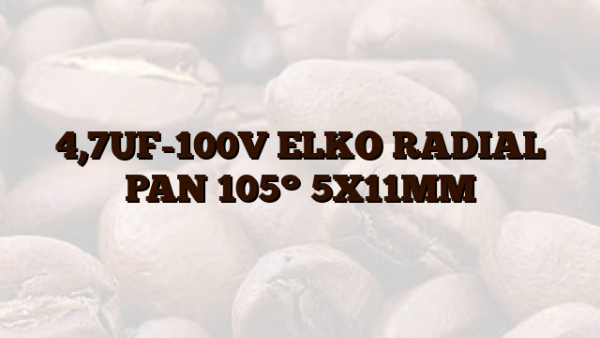 4,7UF-100V  ELKO RADIAL PAN 105° 5X11MM