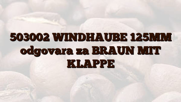 503002  WINDHAUBE 125MM odgovara za BRAUN MIT KLAPPE
