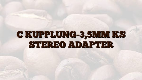 C KUPPLUNG-3,5MM KS STEREO ADAPTER