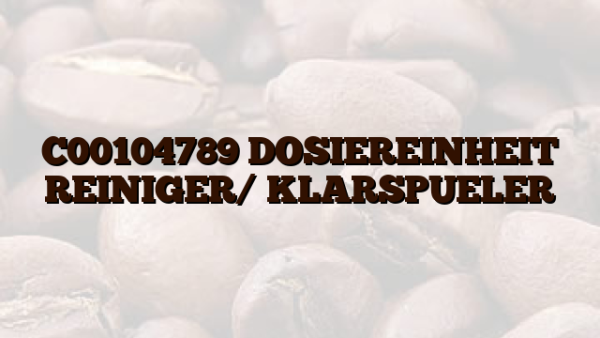 C00104789  DOSIEREINHEIT REINIGER/ KLARSPUELER