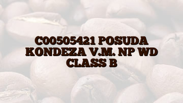 C00505421  POSUDA KONDEZA V.M. NP WD CLASS B