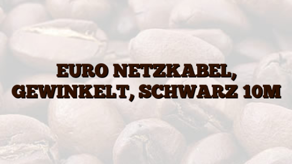 EURO NETZKABEL,  GEWINKELT,  SCHWARZ 10M