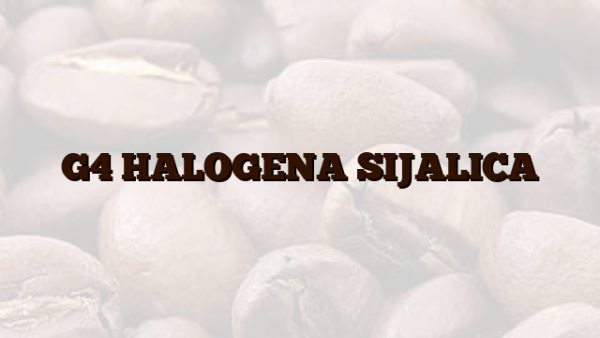 G4  HALOGENA SIJALICA