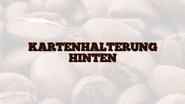 KARTENHALTERUNG HINTEN