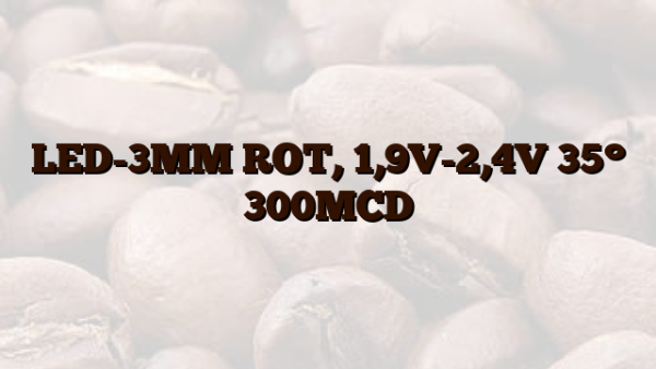 LED-3MM  ROT,  1,9V-2,4V 35° 300MCD