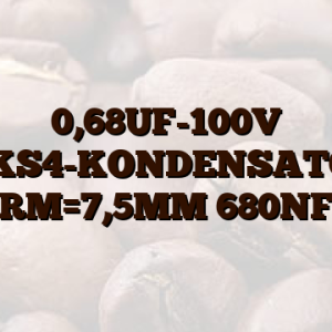 0,68UF-100V  MKS4-KONDENSATOR RM=7,5MM 680NF