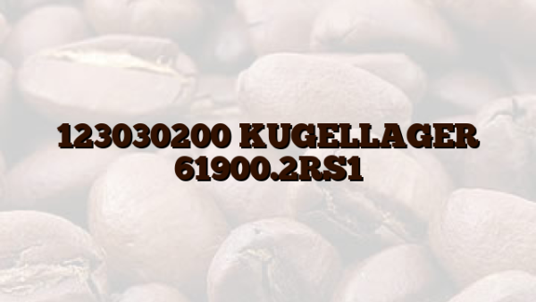 123030200  KUGELLAGER 61900.2RS1