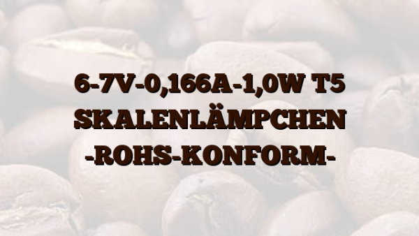 6-7V-0,166A-1,0W T5 SKALENLÄMPCHEN -ROHS-KONFORM-