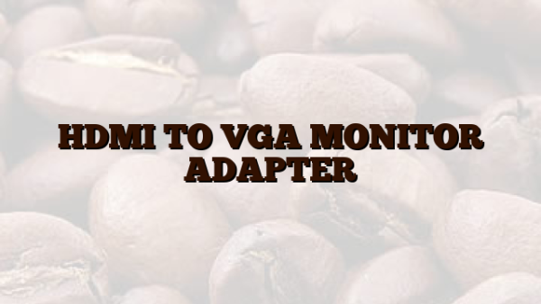 HDMI TO VGA MONITOR ADAPTER