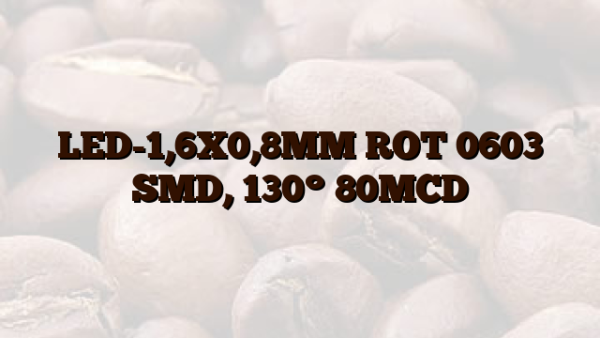 LED-1,6X0,8MM ROT 0603 SMD,  130° 80MCD