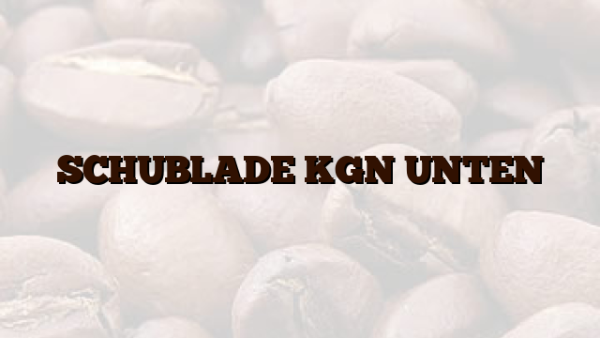 SCHUBLADE KGN UNTEN