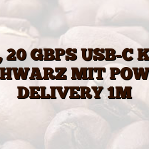 100W,  20 GBPS USB-C KABEL SCHWARZ MIT POWER DELIVERY 1M