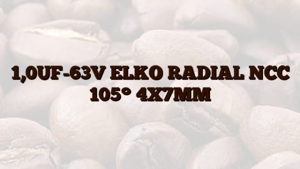 1,0UF-63V  ELKO RADIAL NCC 105° 4X7MM