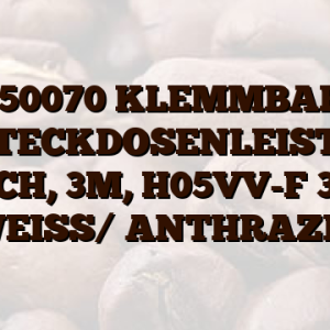 1150070 KLEMMBARE STECKDOSENLEISTE 3-FACH,  3M,  H05VV-F 3G1,5, WEISS/ ANTHRAZIT