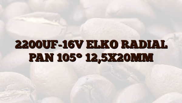 2200UF-16V  ELKO RADIAL PAN 105° 12,5X20MM