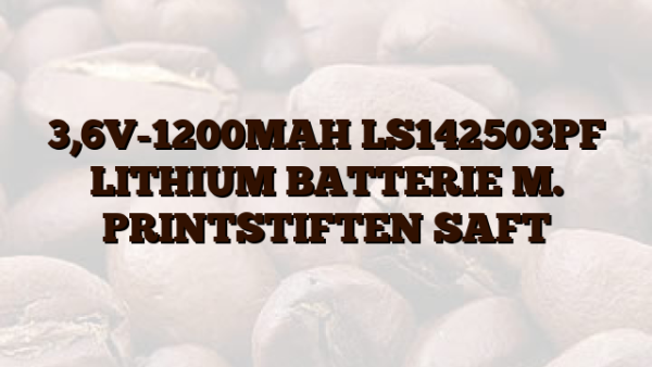 3,6V-1200MAH LS142503PF LITHIUM BATTERIE M. PRINTSTIFTEN SAFT