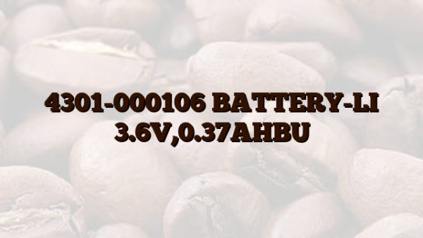 4301-000106 BATTERY-LI 3.6V,0.37AHBU