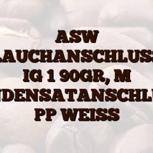 ASW SCHLAUCHANSCHLUSSSET IG 1 90GR,  M KONDENSATANSCHLUSS,  PP WEISS