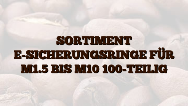 SORTIMENT E-SICHERUNGSRINGE FÜR M1.5 BIS M10 100-TEILIG