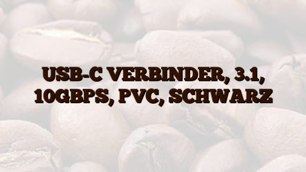 USB-C VERBINDER,  3.1, 10GBPS,  PVC,  SCHWARZ