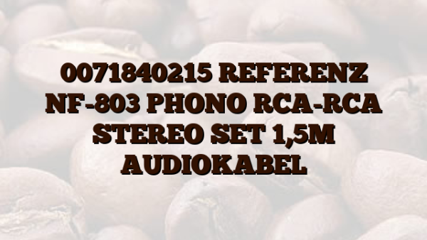 0071840215 REFERENZ NF-803 PHONO RCA-RCA STEREO SET 1,5M AUDIOKABEL