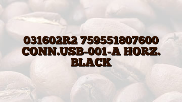 031602R2 759551807600 CONN.USB-001-A HORZ. BLACK
