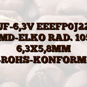 220UF-6,3V EEEFP0J221AP SMD-ELKO RAD. 105° 6,3X5,8MM -ROHS-KONFORM-