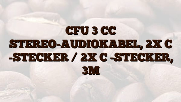 CFU 3 CC STEREO-AUDIOKABEL,  2X C -STECKER /  2X C -STECKER,  3M