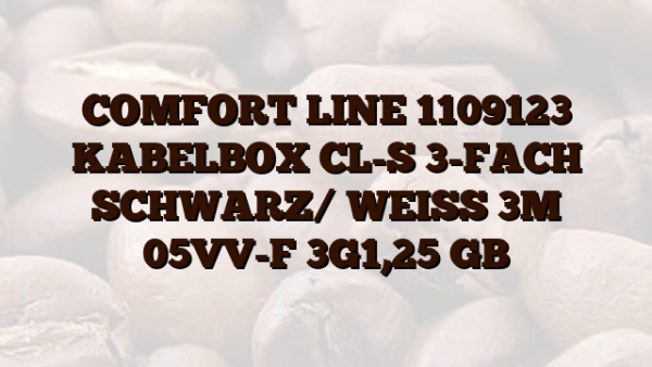 COMFORT LINE 1109123 KABELBOX CL-S 3-FACH SCHWARZ/ WEISS 3M 05VV-F 3G1,25 GB