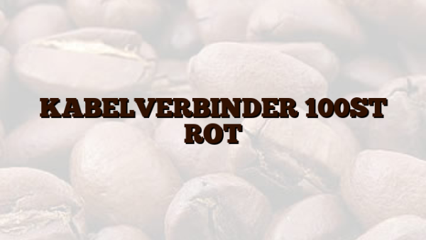 KABELVERBINDER 100ST ROT