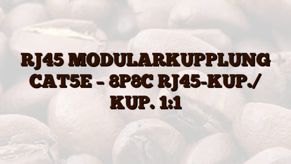 RJ45 MODULARKUPPLUNG CAT5E – 8P8C RJ45-KUP./ KUP. 1:1